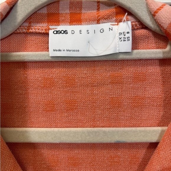 ASOS Design Orange Multi Crop Suit Jacket - Picture 6 of 8